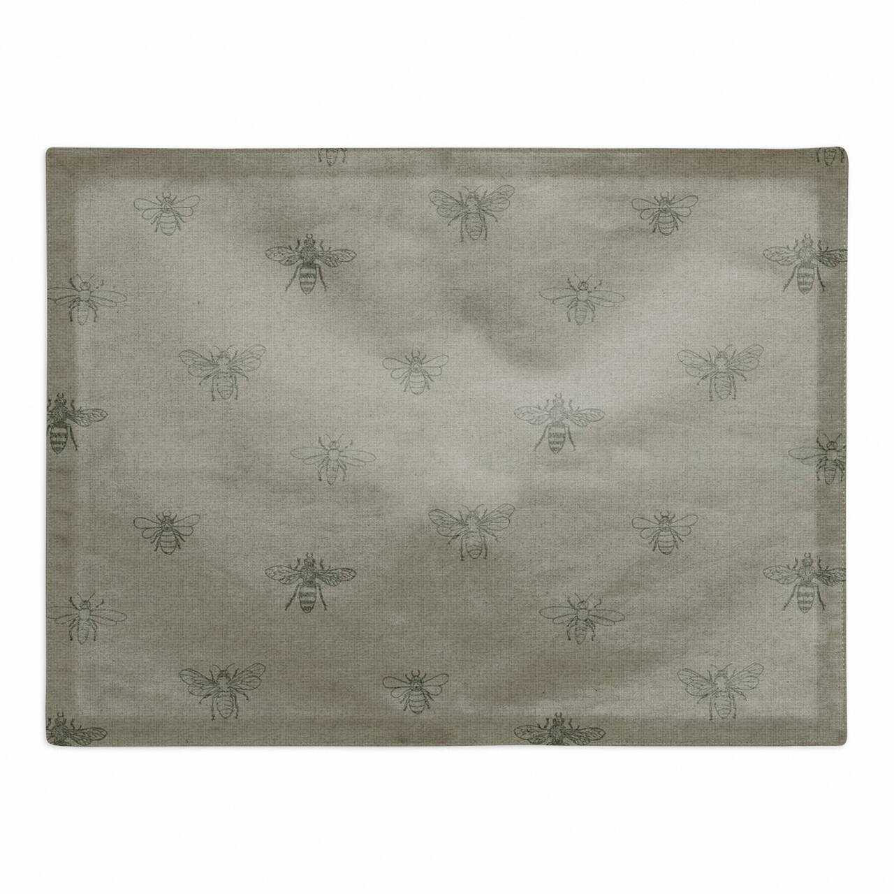 Delicate Bee Pattern Cotton Twill Placemat